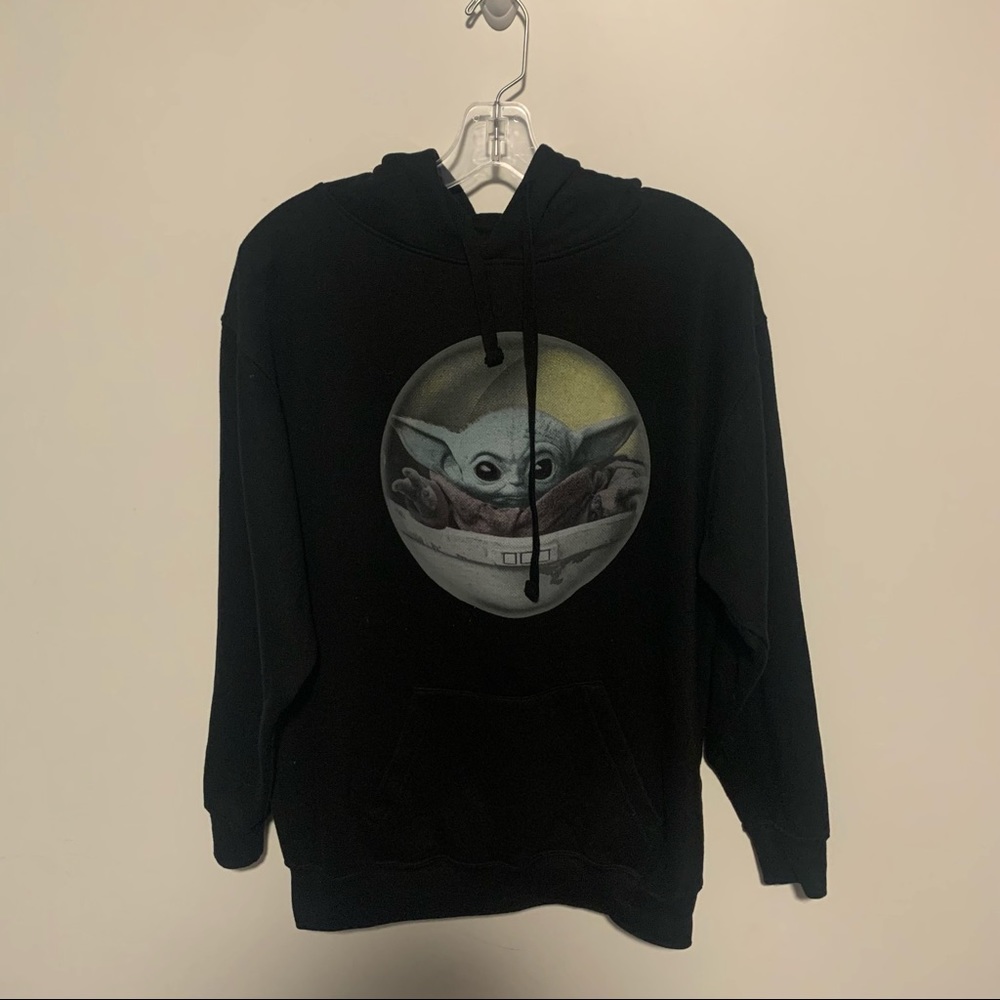 Star Wars Baby Yoda Black Long Sleeve Sweater Medium